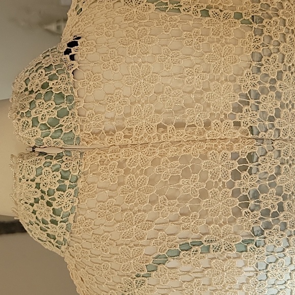 Mae Lace dress with Jabot Collar and attached slip - Picture 7 of 16